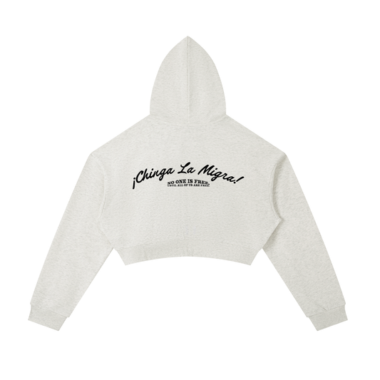 Chinga La Migra Cropped Zip-Up