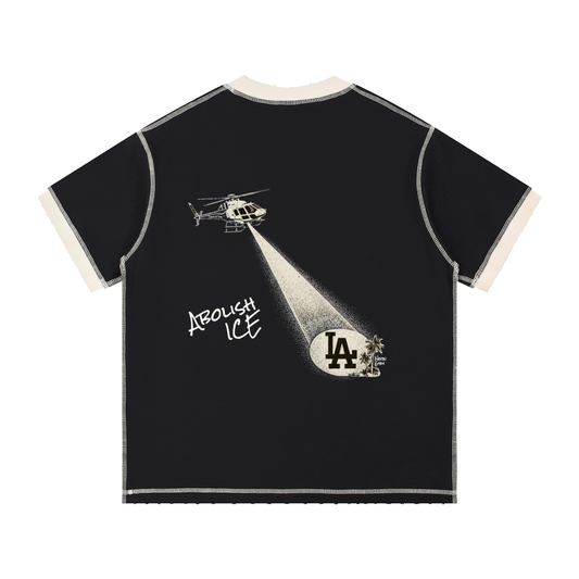 Abolish ICE Ringer T-Shirt