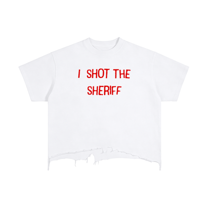 Sheriff Distressed Hem T-Shirt